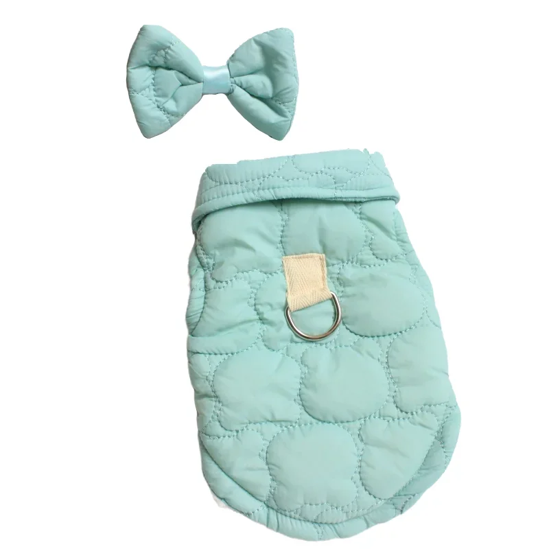 Traje de invierno para perro pequeño, chaqueta de arnés con lazo para gato, cachorro, Yorkie, Pomeranian, Bichon, ropa para mascotas