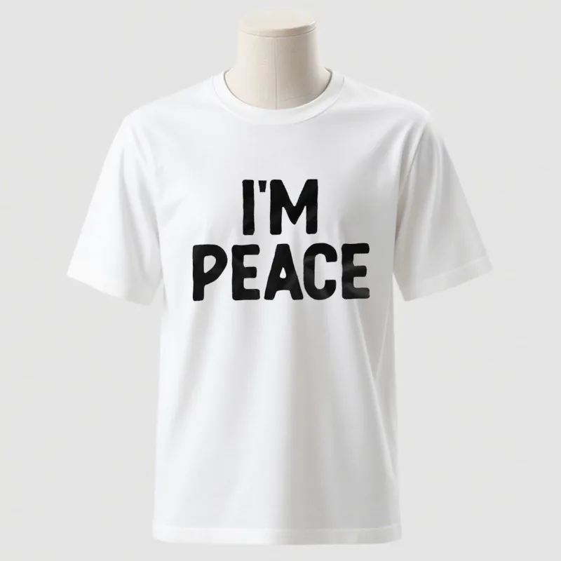 زوجين تأتي في السلام أنا السلام مضحك تي شيرت مزدوج معنى الفكاهة غير مناسبة تي شيرتات قطن موضة عادية #4