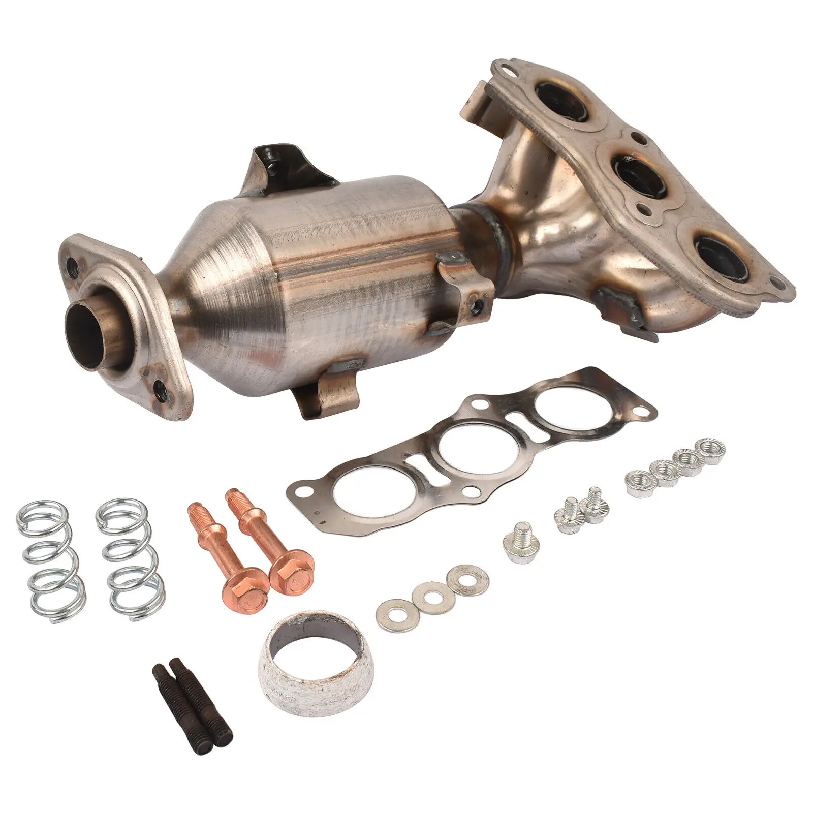 Catalytic Converter W/ Fitting Exhaust Pipe Kit For Toyota Aygo Peugeot 107 2005-2014 0342K8