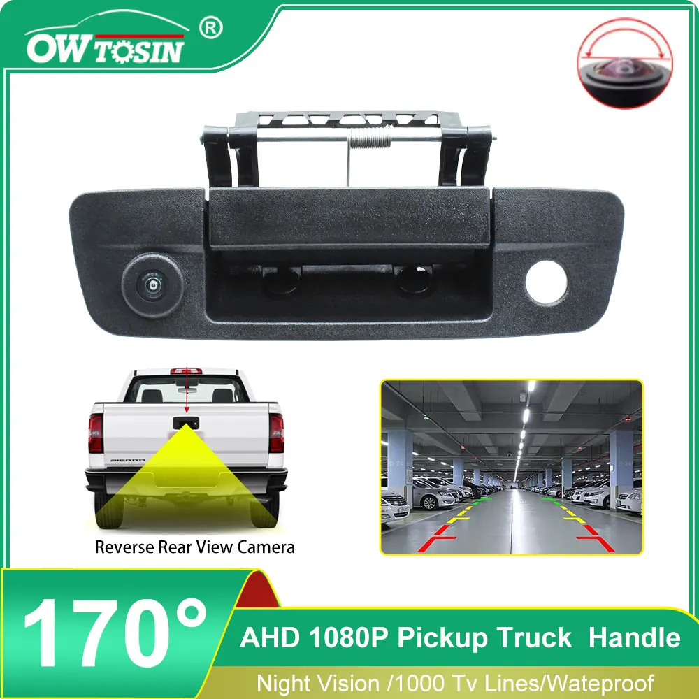 170° AHD 1080P Fisheye Reverse Car Rear Camera For Dodge Ram 1500 2500 3500 2009 2010 - 2017 Pickup Truck Handle Vehicle Camera