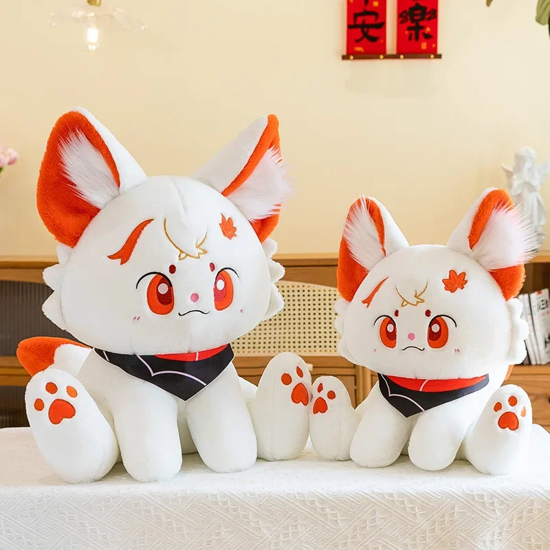 Kawaii Kazuha Cat Plush Toys Game Figure Dolls Game Peripheral Accompany Sleep Toy Creative Home Decoration Game Lover Kid Gifts