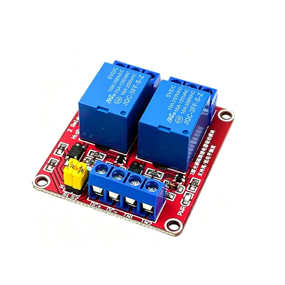 1pcs Dual Channel 5V 12V 24V Relay Module Board Shield With Optocoupler Support High and Low Level Trigger Relay For Arduino