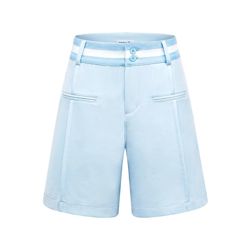 Fashion Lady Sports Shorts Casual High Waist Straight Wide Leg Five-Point Pants Breathable and Comfortable Clothes Apparel image 4
