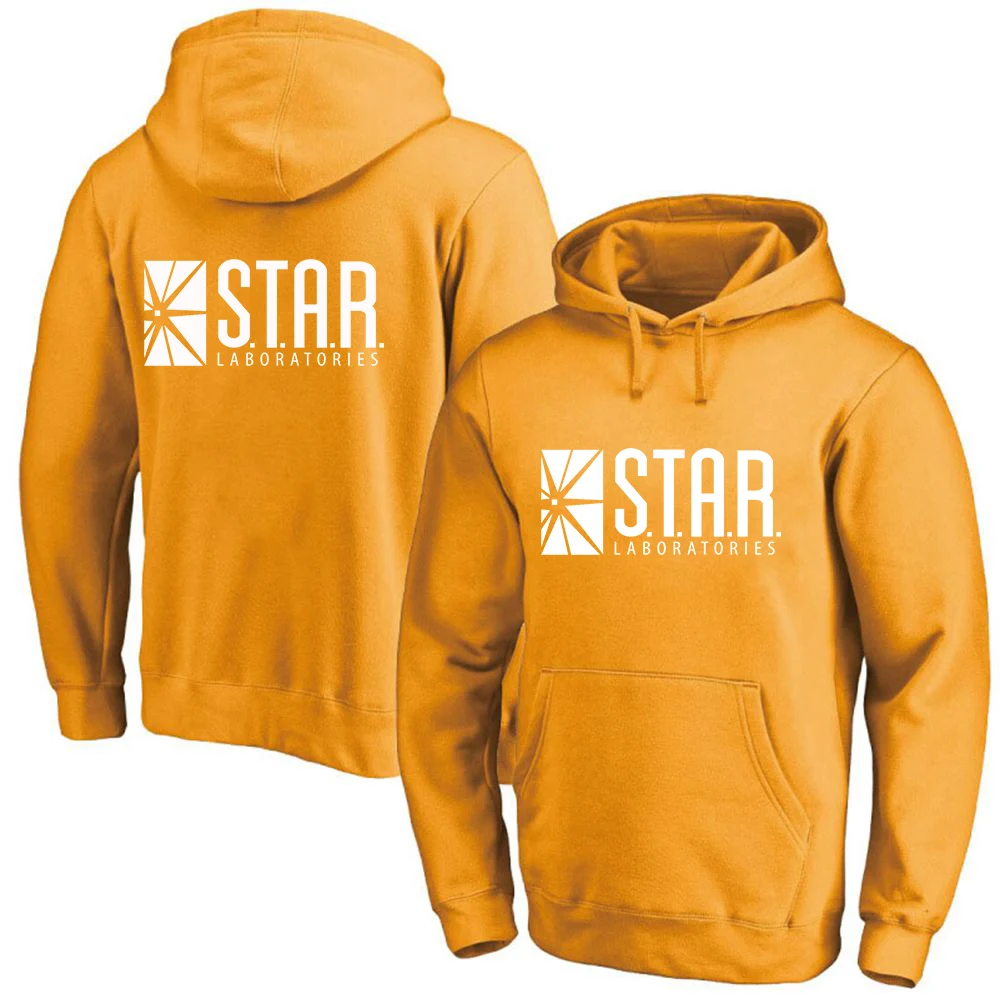 Star Laboratories Men's New Spring and Autumn Printing Leisure Simplicity Versatile Comfortable Solid Color Pullover Hoodie