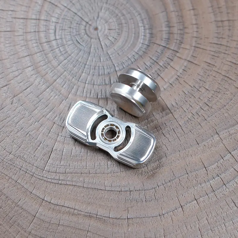 Miaojia MLDEDC roestvrij staal tweezijdige CNC-graveren SP2 mechanische vingertop gyroscoop decompressiespeelgoed