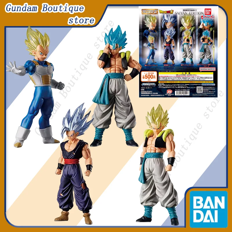 Bandai Genuine Gashapon Dragon Ball 02 SAIYAN EDITION Vegeta Gogeta Son Gohan Anime Figure Collectible Model Toys Gift Children