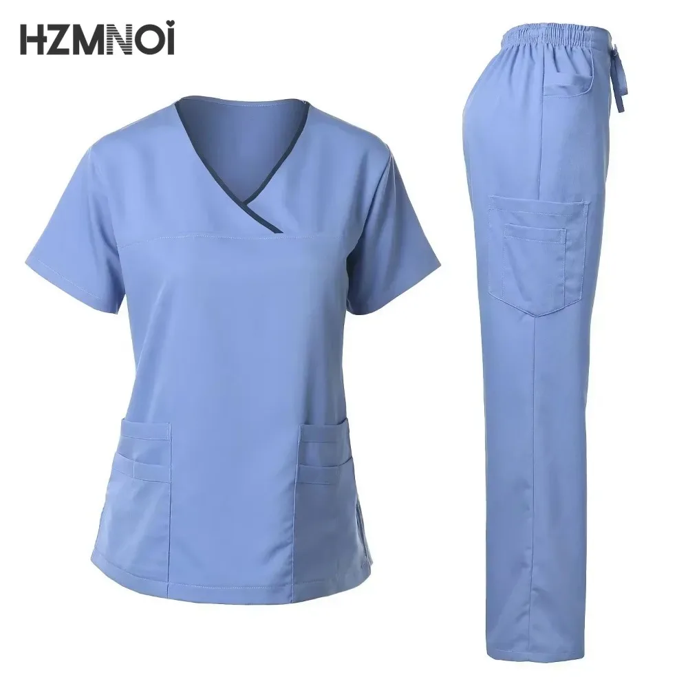 Medical Surgery Uniforms Women Scrubs Sets Hospital Doctors Clothing Nurses Accessories Dental Clinic Beauty Salon Workwear Suit