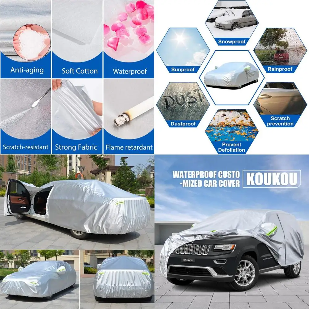 

Custom Fit Waterproof SUV Car Cover for Cherokee 2013-2025, All-Weather Protection with Zippered Door