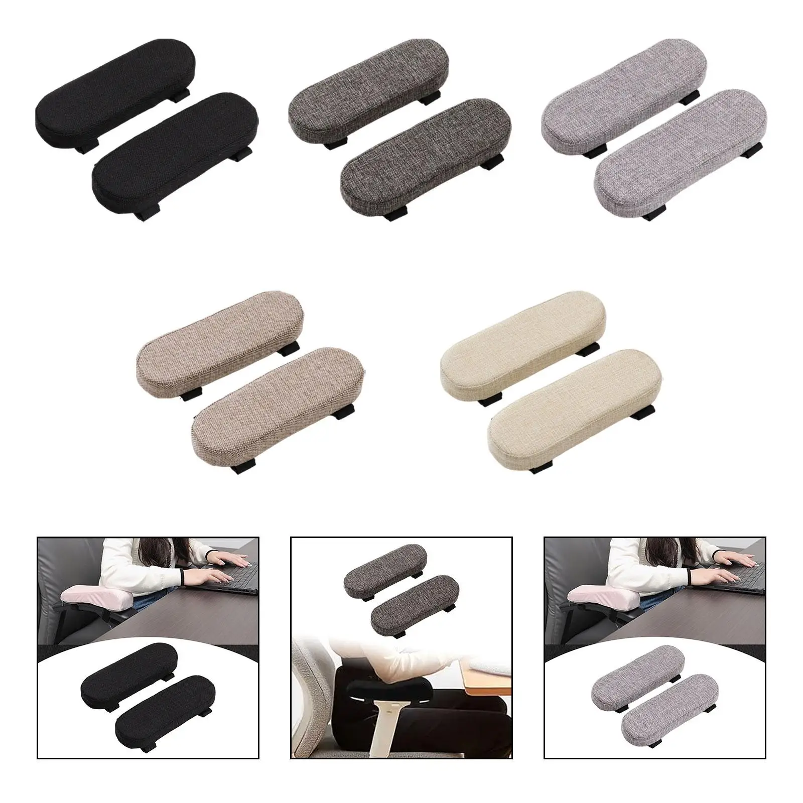 Office Chair Armrest Pad, Replacement Chair Armrest Cushion, Removable And