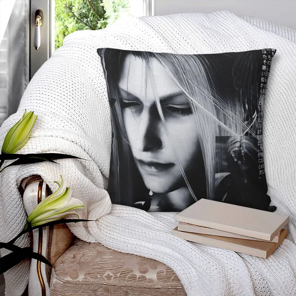 Sephiroth Finals Fantasys Pillowcase Soft Polyester Cushion Cover Decor Pillow Case Cover Bed Square 40X40cm