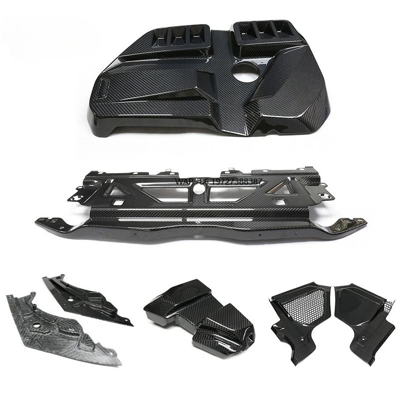 Engine Compartment Accessories for M3 M4 G80 G82 Dry Carbon Fiber Engine Compartment Interior Kit (five Piece Set)