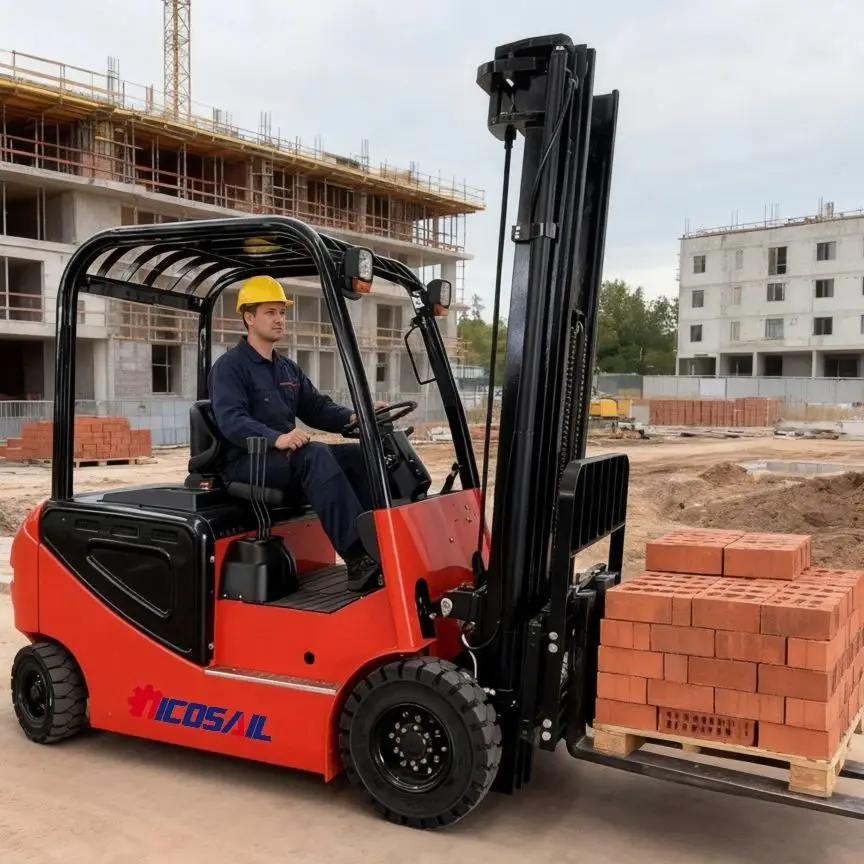 รถยกไฟฟ้าที่มีความจุ 1.5 ตัน, 2 ตัน, 3 ตัน และ 3.5 ตัน, ได้รับการรับรองระบบไฮดรอลิกสำหรับรถยกไฟฟ้าใหม่ขนาด 2 ตัน