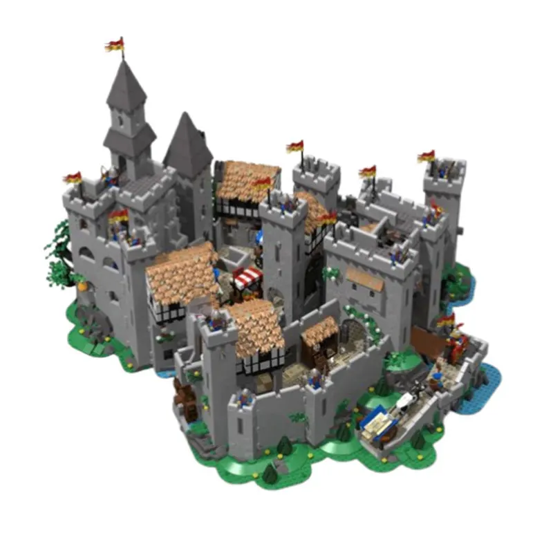 Spot MOC-129180 medieval modular building forest castle small particle assembly building blocks educational toy model gift set o