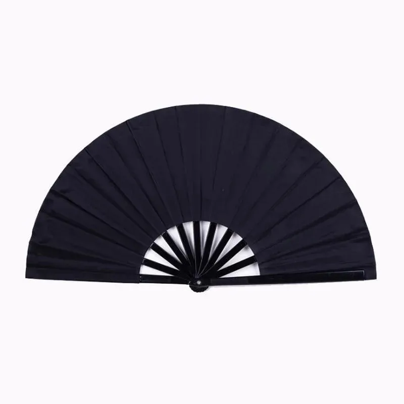 10pcs Martial Arts Chinese Traditional Pure Color Tai Chi Kung Fu Fan Plastic Folding Fan 33cm Fan Frame Two-sided Reversible