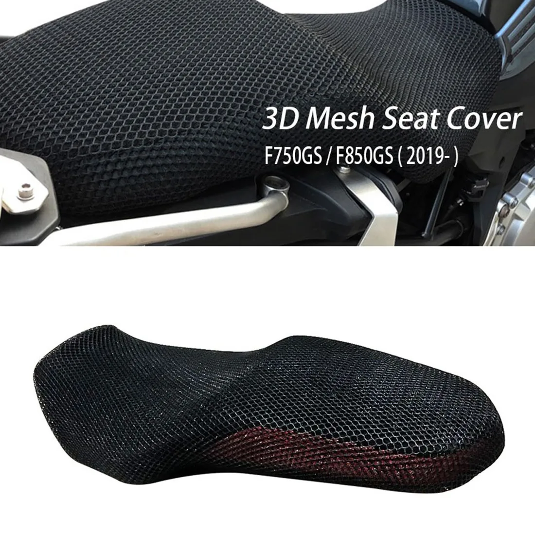غطاء مقعد شبكي ثلاثي الأبعاد للدراجات النارية ، حماية جيدة التهوية ، عزل ، BMW F750GS ، F850GS ، F GS ،