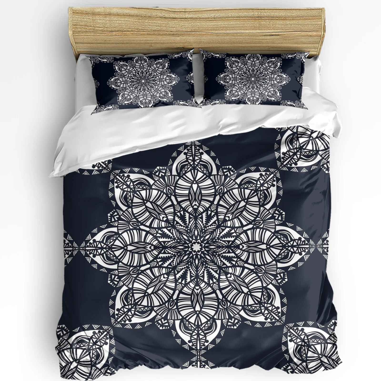 

Mandala Abstract Flower 3pcs Bedding Set For Double Bed Home Textile Duvet Cover Quilt Cover Pillowcase