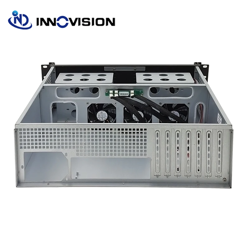 Estojo industrial rc3500l do computador do design de luxo com o alumínio da parte dianteira-painel 3u montagem em rack chassis 500mm profundidade servidor caso