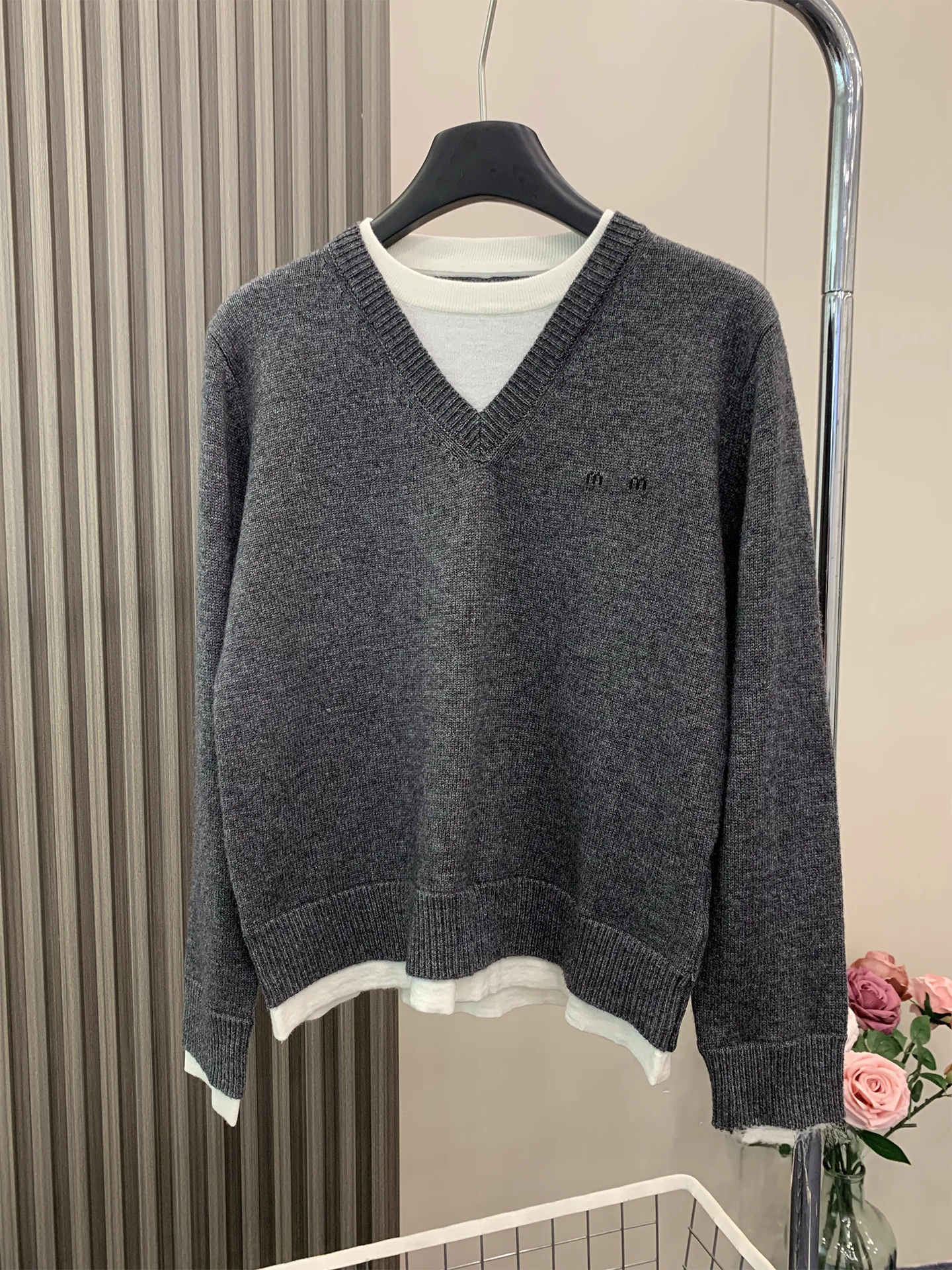 

YY BOLIN шерстяная версия V-Ne свободный длинный вязаный свитер светя, женский осенний топ, простой мягкий шерстяной трикотаж для поездок на работу