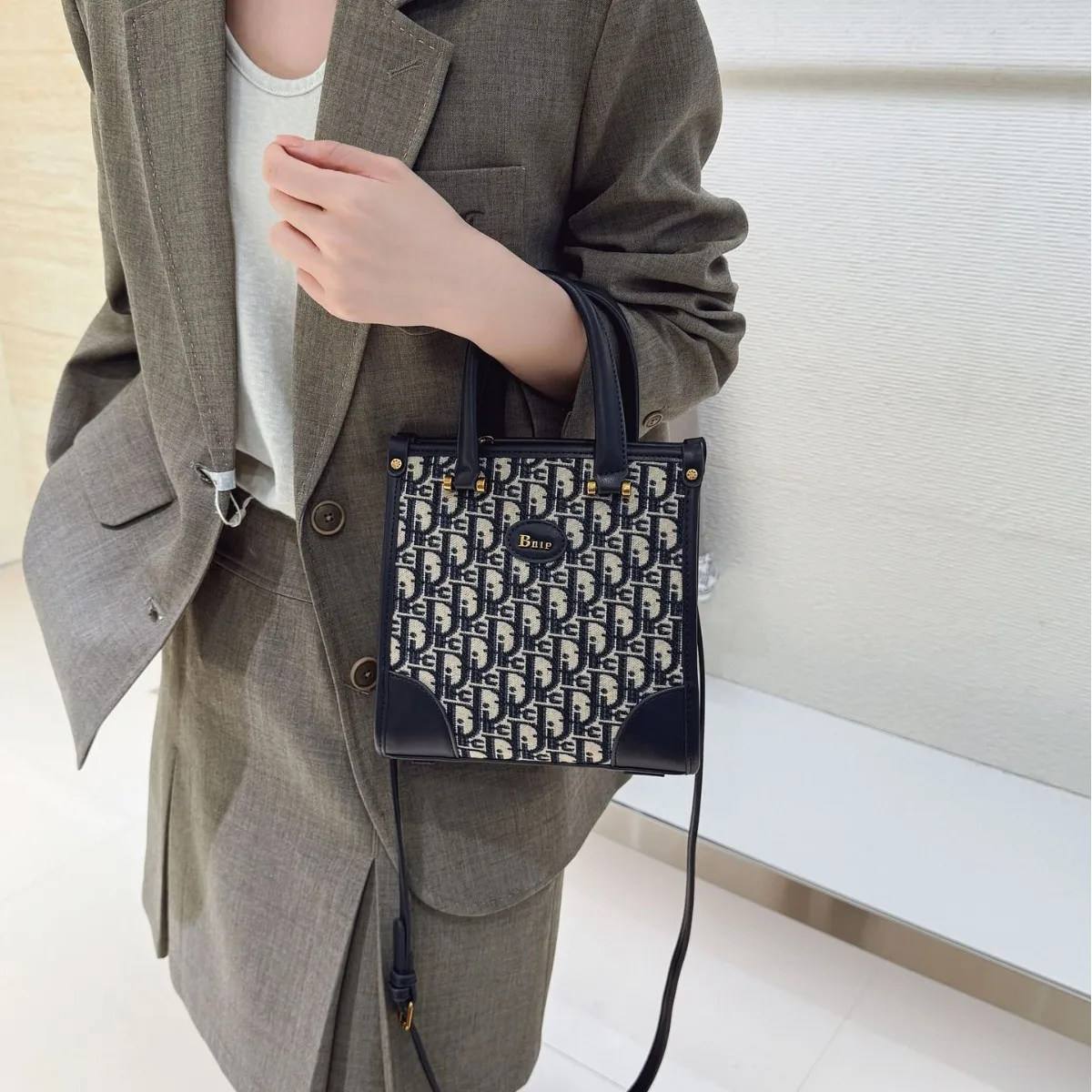 

Embroidery Bag 2025 New Canvas Embroidery High-end Shoulder Crossbody Bag Women's Chain Underarm Bag