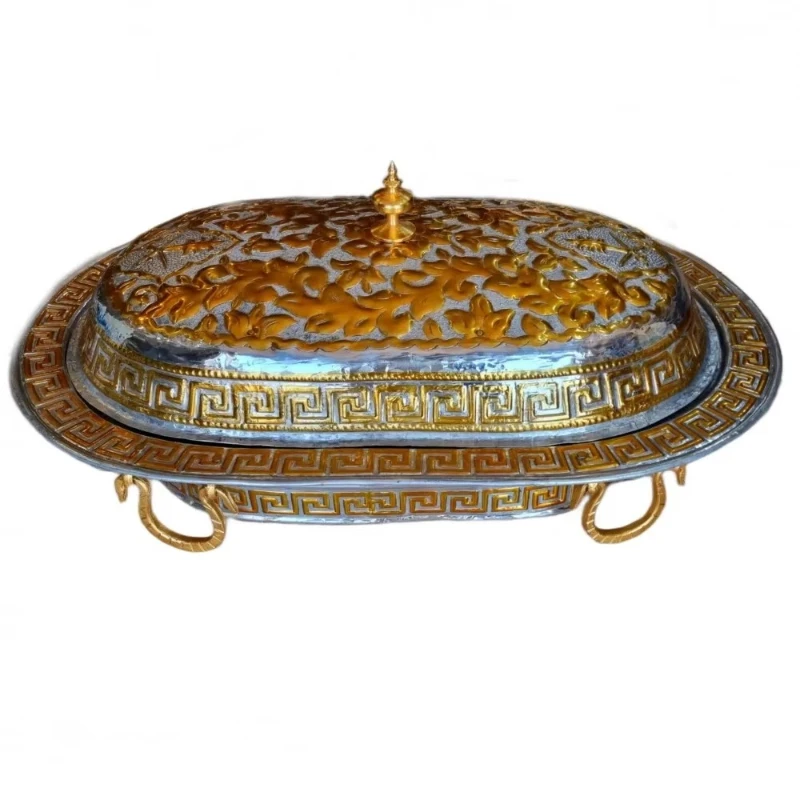 Aluminum Arabian Fruit Platter and Server Plate