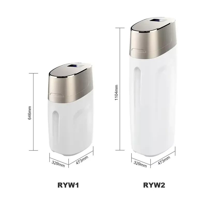 1 Ton Water Softener System Golden Cabinet Bypass Valve Household Water Treatment Equipment For Home Family Villa Apartment
