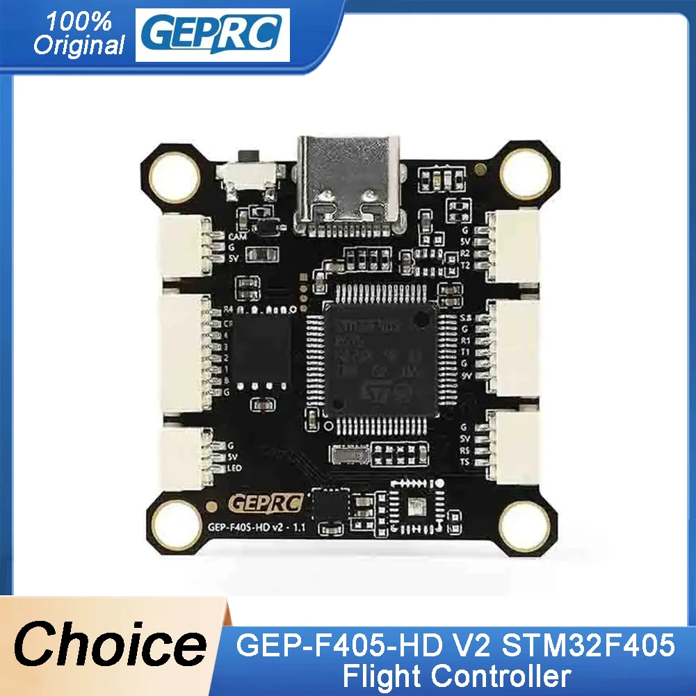 

GEPRC GEP-F405-HD V2 STM32F405 Flight Controller Type-C USB 3-6S LiPo 5-9V BEC 7.7g for FPV Freestyle Quadcopter DIY RC Parts