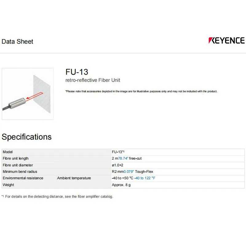 FU-13 KEYENCE Reflection High Precision Fiber Optic Sensor,welcome to consult