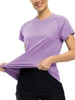 T-Shirt à manches courtes pour femmes, séchage rapide, résilience, Sport, évacuation de l'humidité, col rond, exercice d'entraînement, chemise de Sport 4