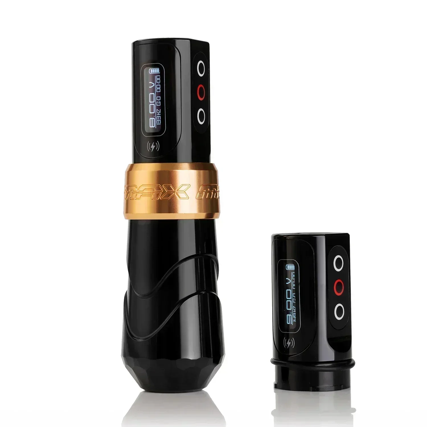 New Max Tattoo Machine  Powerful Coreless Motor Lithium Battery LED Display for Permanent MakeUp 4.0mm Stroke