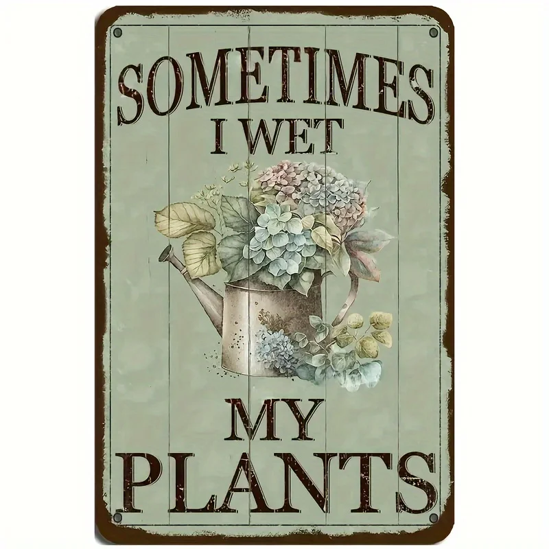 2D Flat, 1pc Vintage Style Metal Wall Hanging Sign-