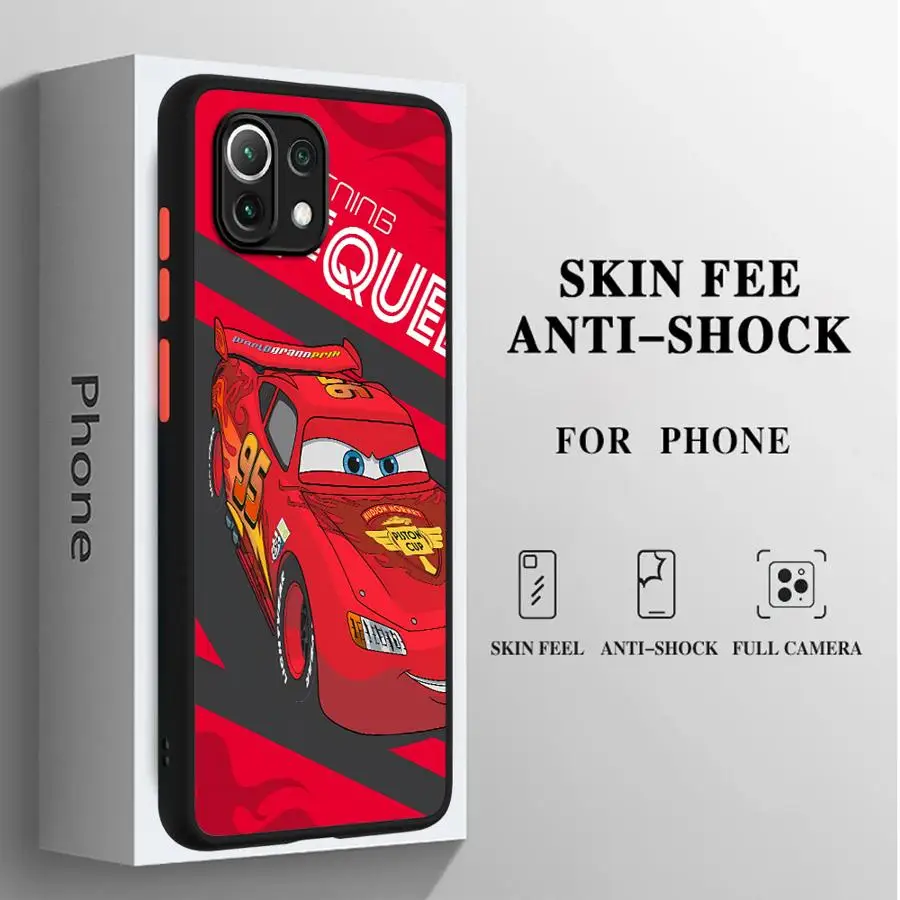 Disney Lightning McQueen Cool Phone Case for Xiaomi Poco X3 Pro M3 M5 M5s X3 NFC X4 GT X5 Pro C40 F3 C50 C51 Back Matte Cover