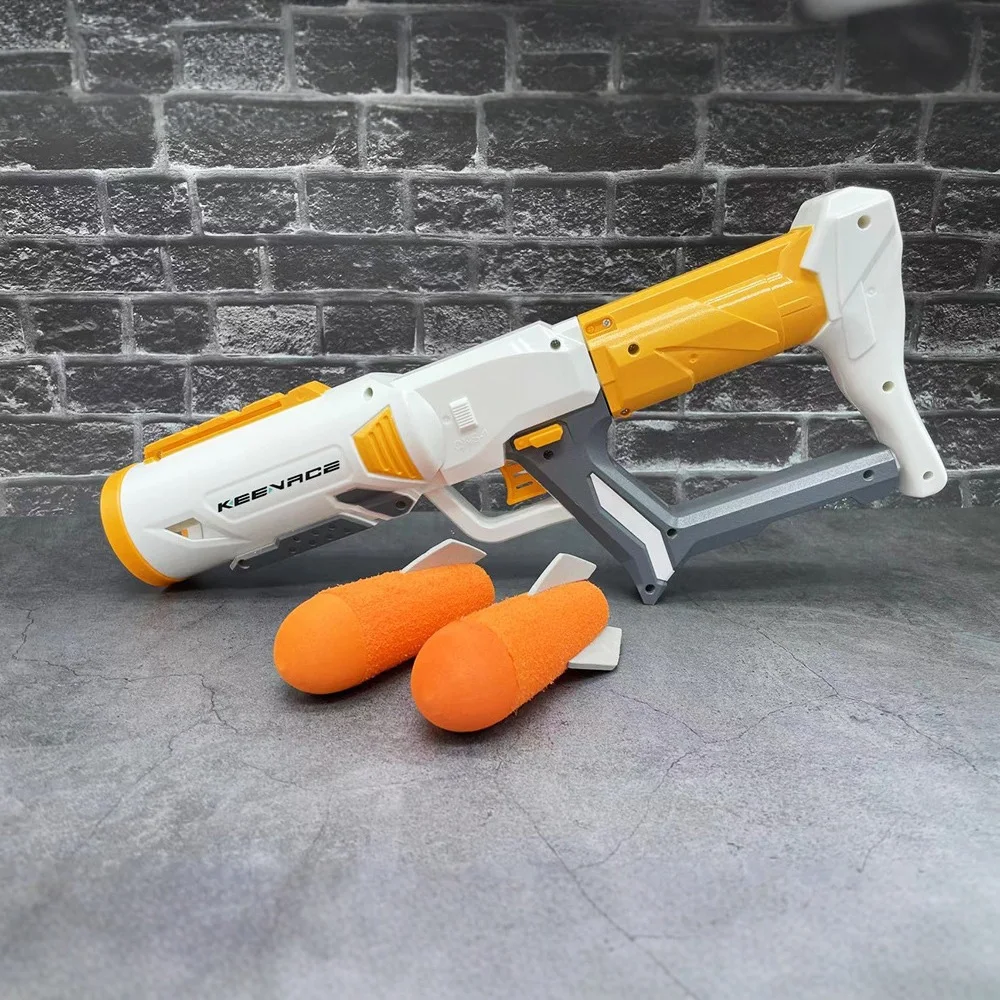 Jouet pour enfants lanceur de fusée longue portée mousse Blaster sûr EVA fusée balle molle pistolet jeu en plein air divertissement QJ136
