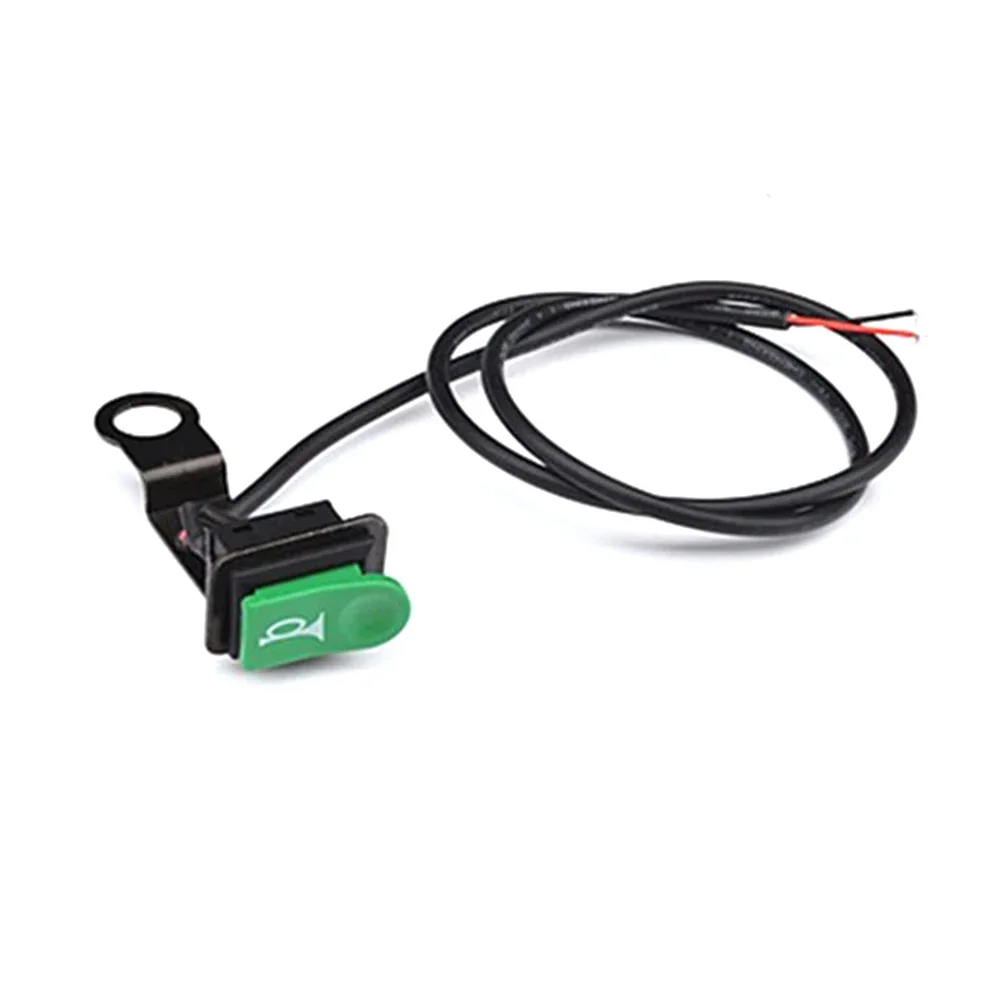 

Horn Switch Motorcycle Horn Switch with Reflective Iron Bracket and Green ABS Plastic Body Easy to Install and Use