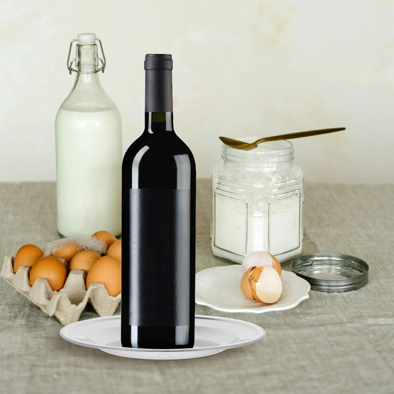 

2pcs Stainless Steel Wine Bottle Coaster Anti-Scalding Non-Slip Heat Insulation Pad Household Table Protection Cushion For Home