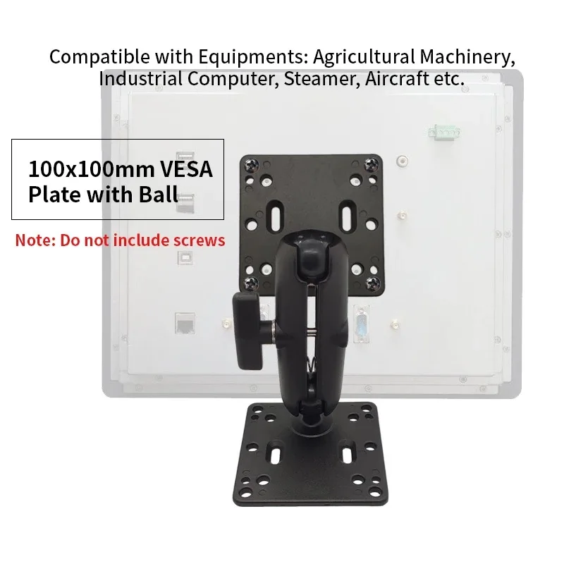 알루미늄 볼 헤드 베이스 마운트 더블 소켓 암, 오토바이 카메라 트럭 보트 요트용, 1.5 인치