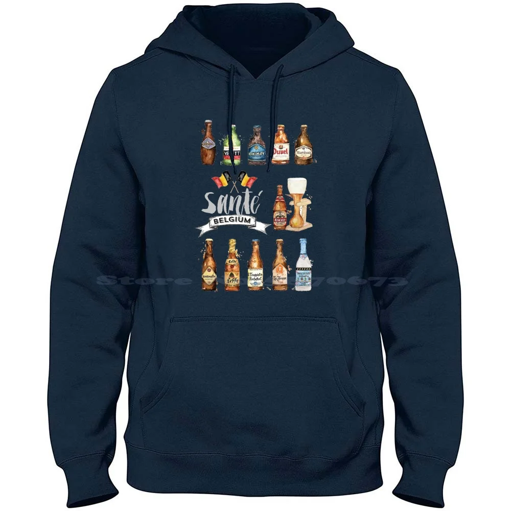 Types Of Belgian Beers Watercolor 100% Pure Cotton Hoodie Tshirt Craft Beer Belgian Beer Ipa Belgium Hops Brewery Pilsen Duvel