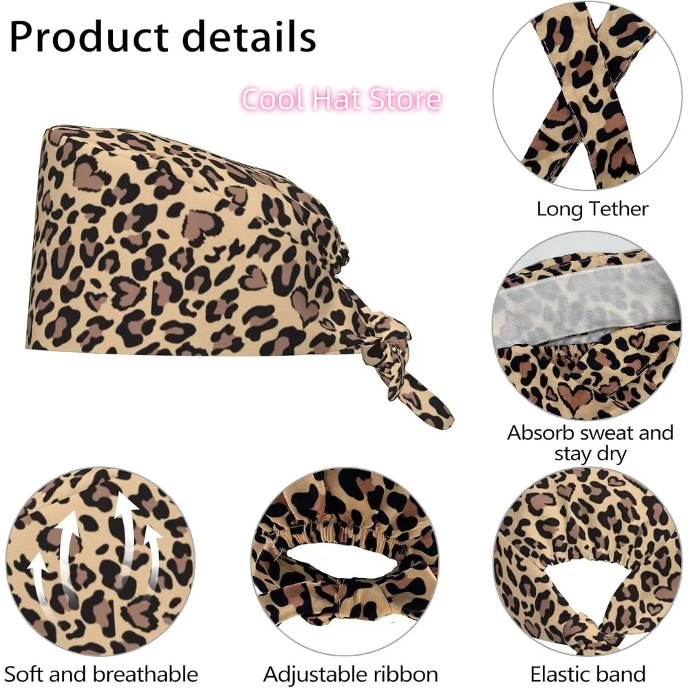1pc Adjustable Nurse Scrub Cap with Sweatband & Built-In Absorbent Towels - Quick-Dry Headgear, Lightweight 100% Polyester Surgi