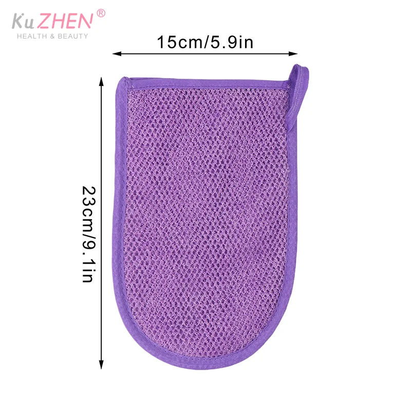 Guantes de baño para hombre y mujer, cepillo de ducha exfoliante para SPA, manopla exfoliante para limpieza corporal, guantes para frotar la piel muerta, toalla de ducha, masaje corporal de espuma