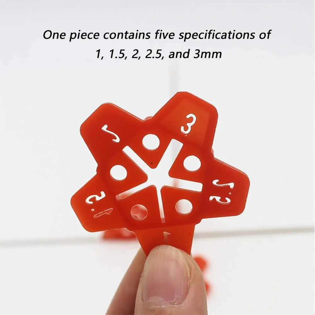 50PCS Tile Spacers Clips Wedge Ceramic Leveling System Cross Tile Leveling System Gap Floor Construction Tools