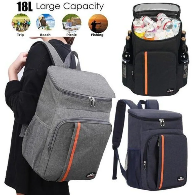 

Portable Thermal Lunch Bag Food Box Durable Waterproof Cooler Ice Insulated Case Camping Oxford Dinner Backpacks Icebox