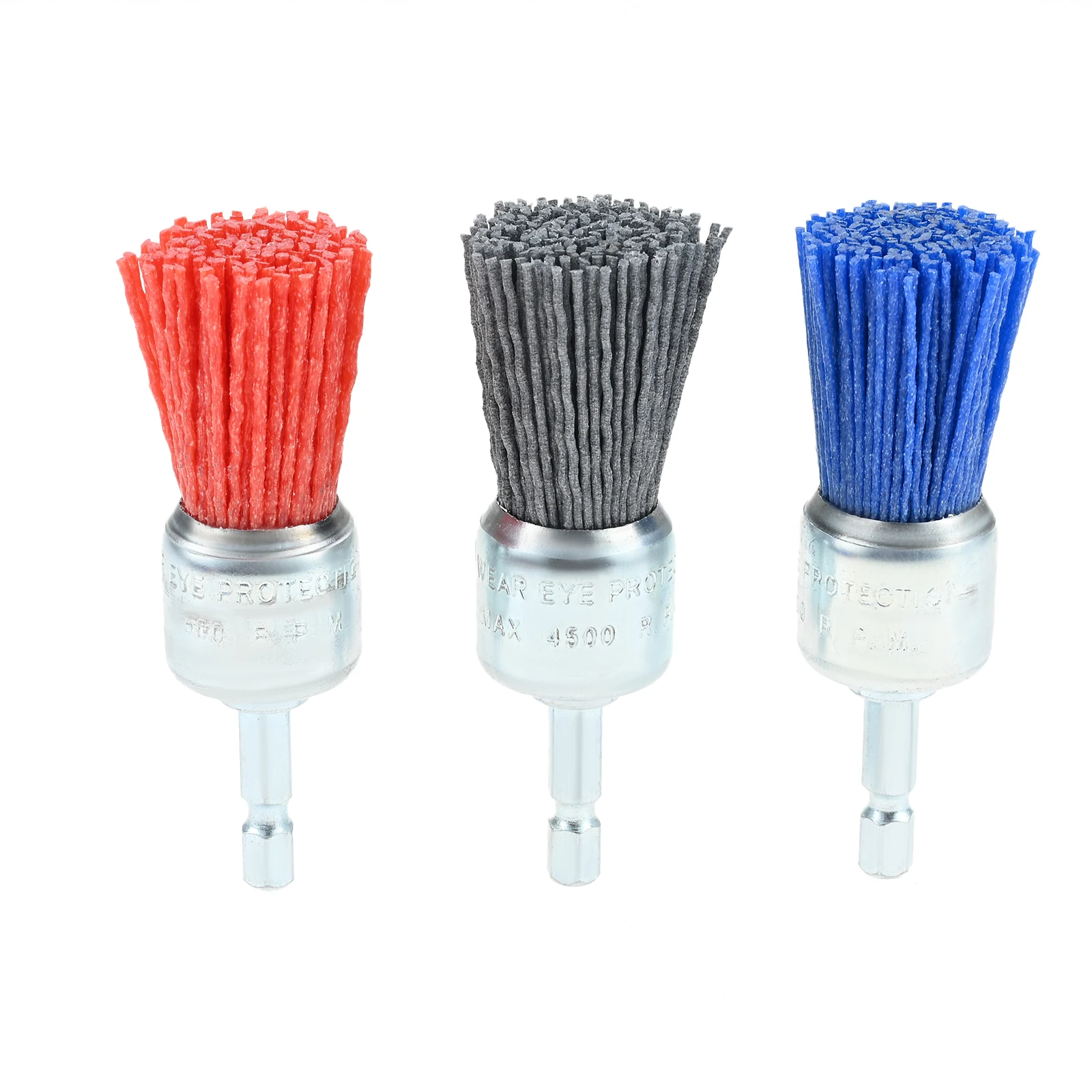 9 Pack Abrasive Wire Brush Wheel & Cup Brush Set for Drill Removal Rust/Corrosion/Paint 1/4”Hex Shank 80 Grit 100 Grit 220 Grit