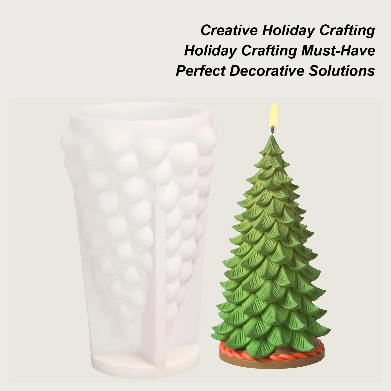 

Christmas Candle Molds 3D Tree Christmas Soap Molds Silicone Reusable Craft Supplies Maker For Soap Wax Art Projects Desk Decor