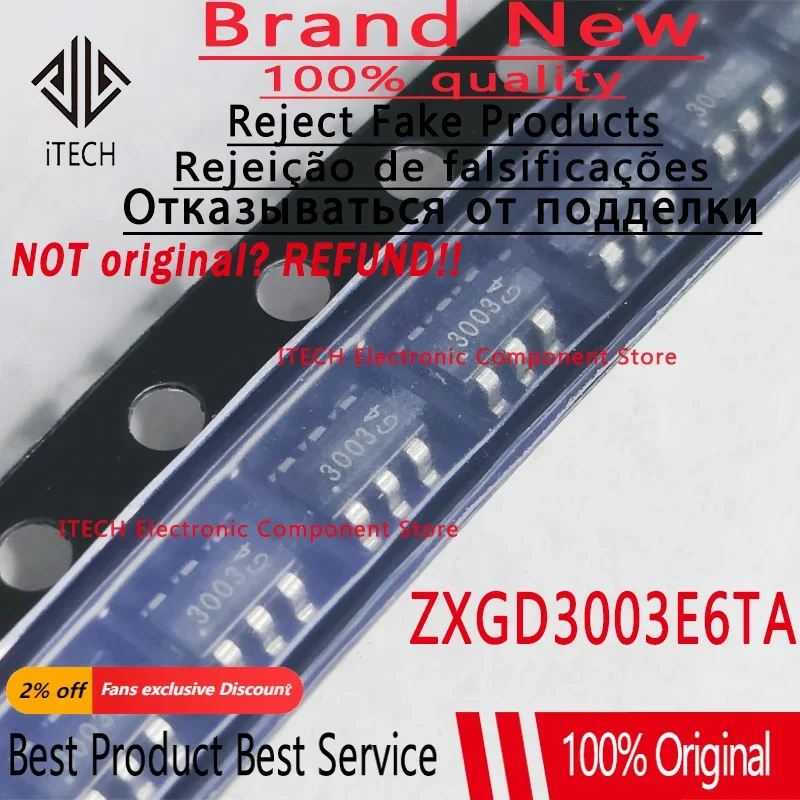 10-50Pcs 100% Original ZXGD3005E6TA ZXGD3005E6 3005 SOT-26 ZXGD3003E6TA ZXGD3003E6 3003 SOT-23-6 Brand new chips ic