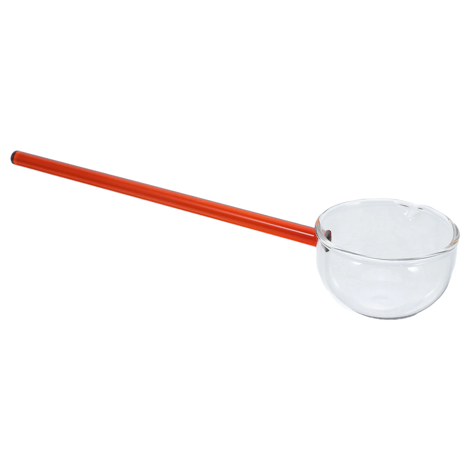 

Long Handle Glass Spoon Pink Angled Mouth Creative Dessert Stirring Scoop Milk Coffee Tea Serving Spoon Durable Glass Teaspoon