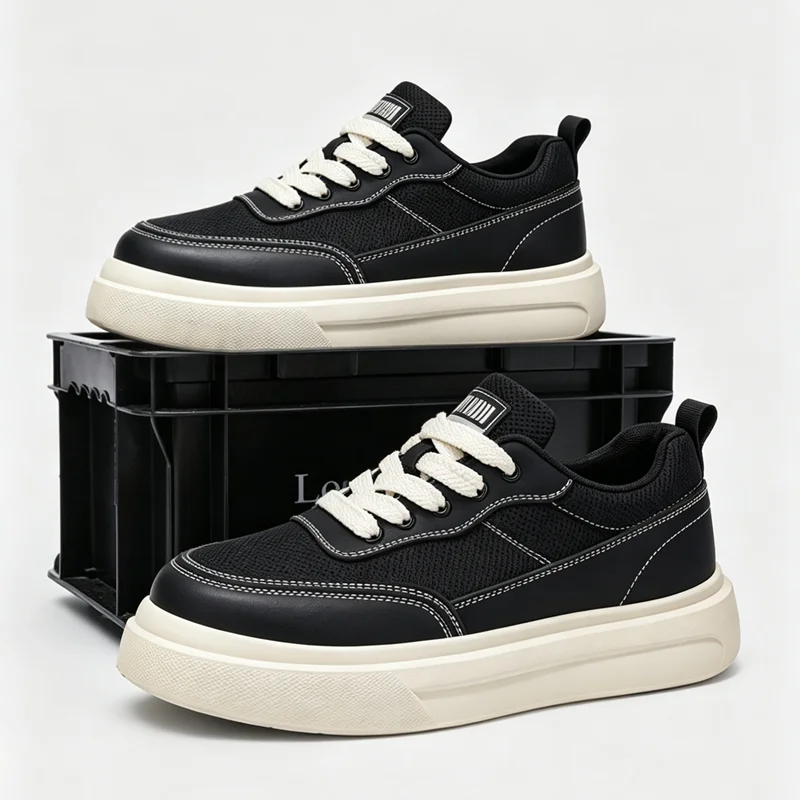 Street Style Low Casual Skate Shoes Unisex Flat Sneakers Lightweight Breathable Wear Resistant Non Slip Skate Footwear