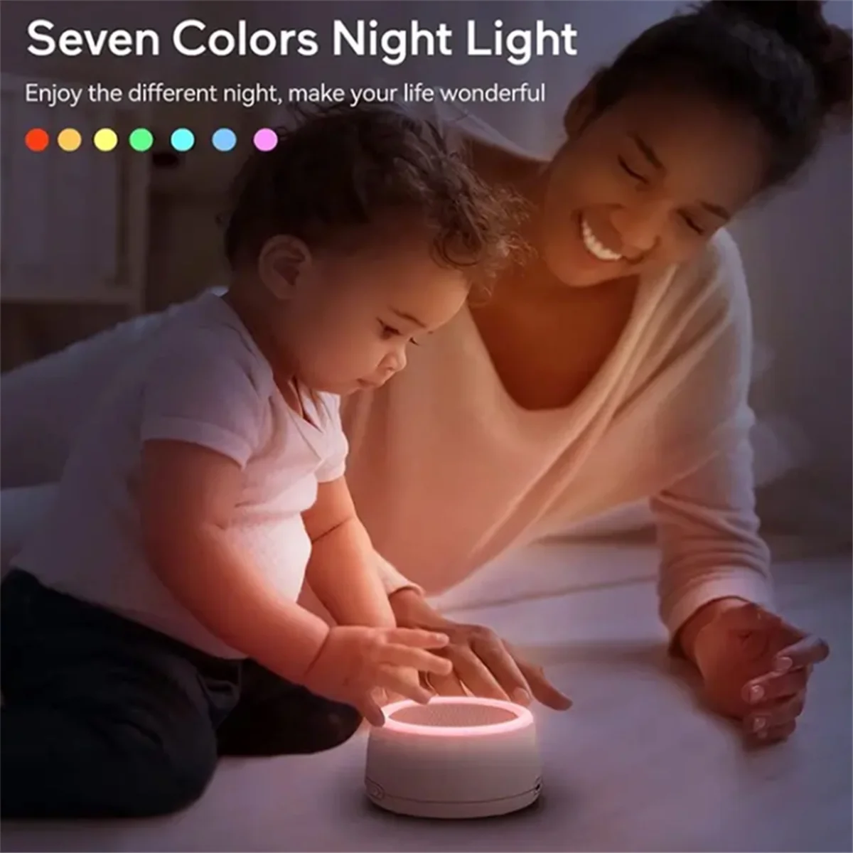 

White Noise Machine Bluetooth-Compatible Speaker Rechargeable Timing Loudspeaker for Adult Baby Sleeping