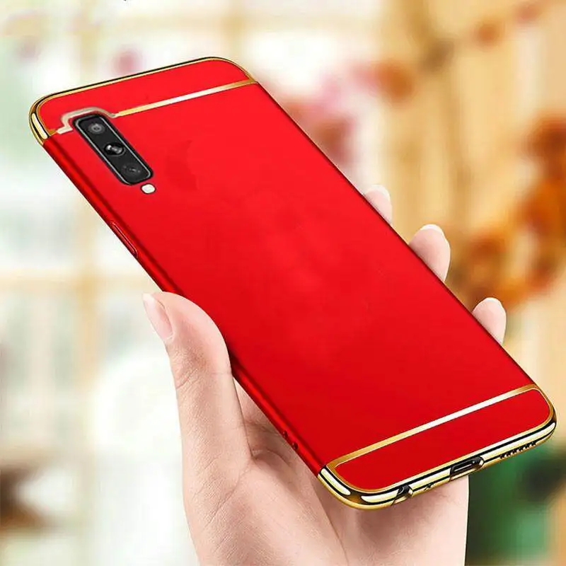 For Samsung Galaxy A7 2018 A750 Case, Luxury 3 In 1 Case Ultra Slim Hard Cover Removable Phone Casing