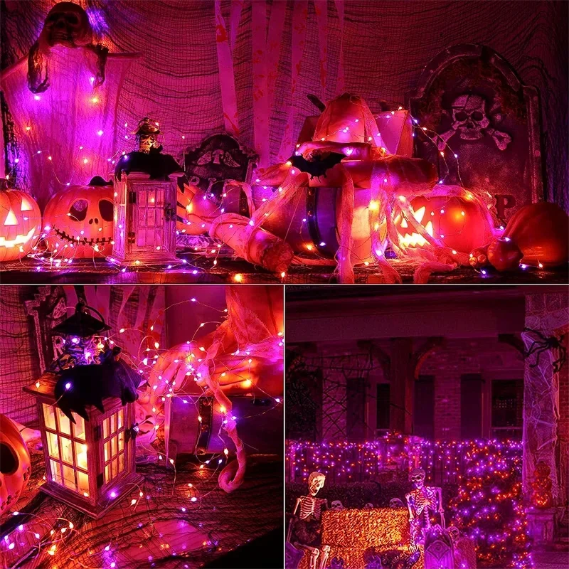 RGBIC Halloween Lights LED String 10m 100 leds WS2812 Birthday Party Room Decoration Light Addressable Individually DC5V USB