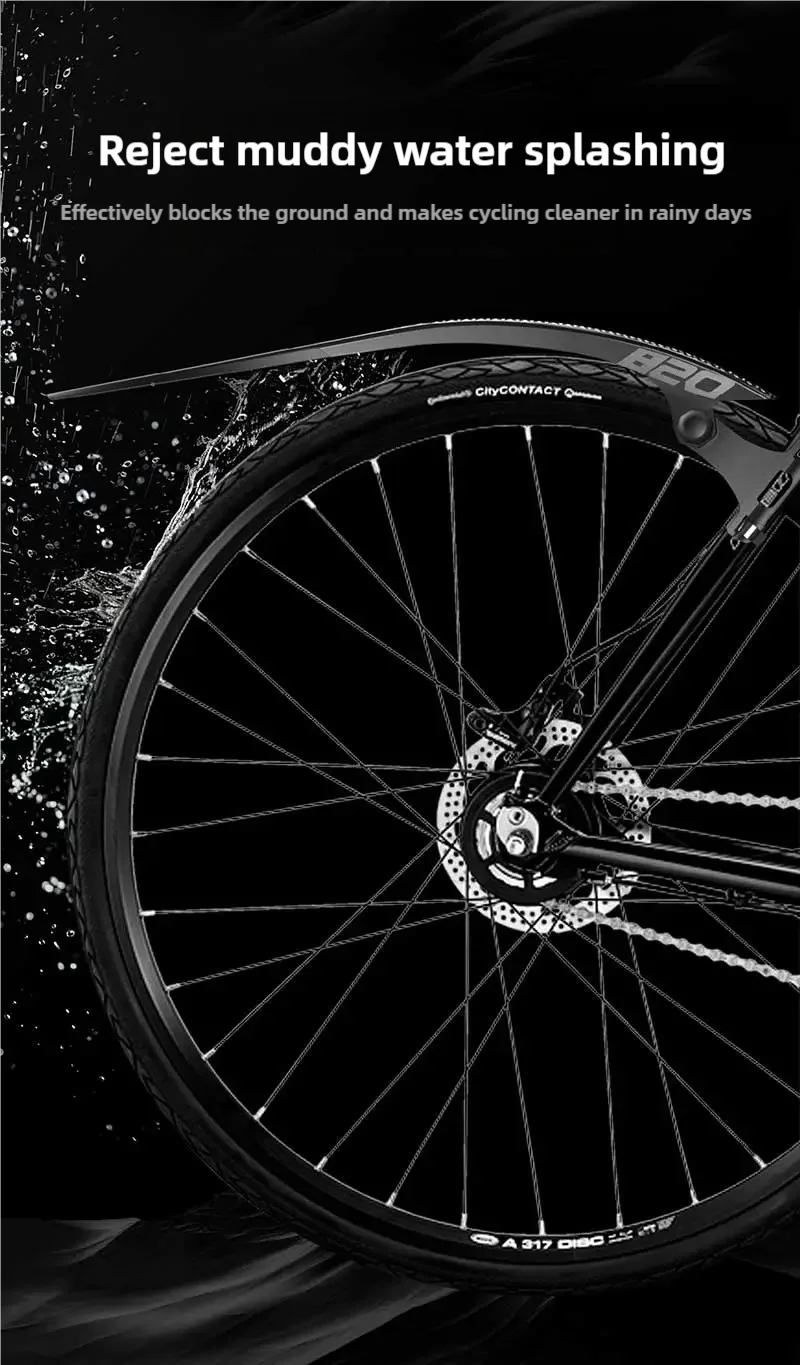 ENLEE Fahrrad Kotflügel Melone Fahrrad Schaber Kies Flacher Griff Schlamm Fliesen Wasser Barriere Einstellbar Erweitern Outdoor Regen Barriere – Detail 8