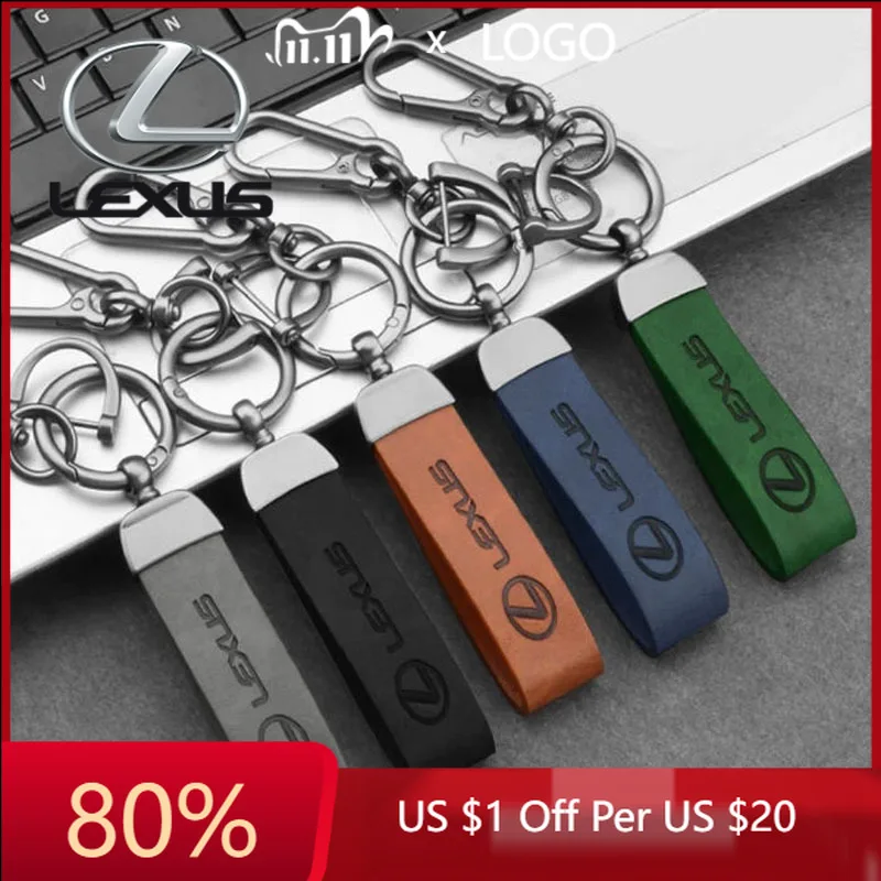 

Горячая новинка 2026: Винтажный кожаный брелок для ключей с цепочкой из цинкового сплава для Lexus F SPORT GS GX IS LS LX CT LC RC LBX N